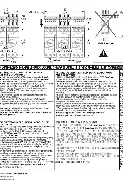 schneider施耐德GV3 G264 G364 - Multi tape-off busbar for TeSys GV3 - Instruction sheet